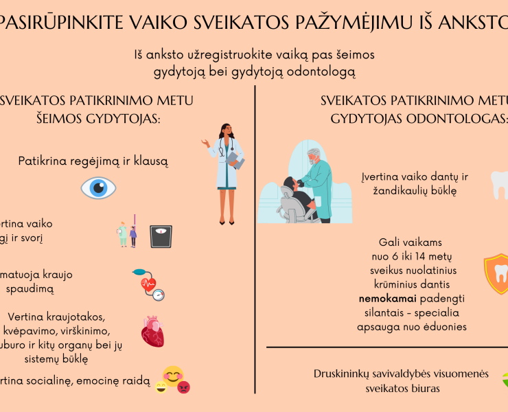 Vaiko sveikatos pažymėjimais pasirūpinkite iš anksto