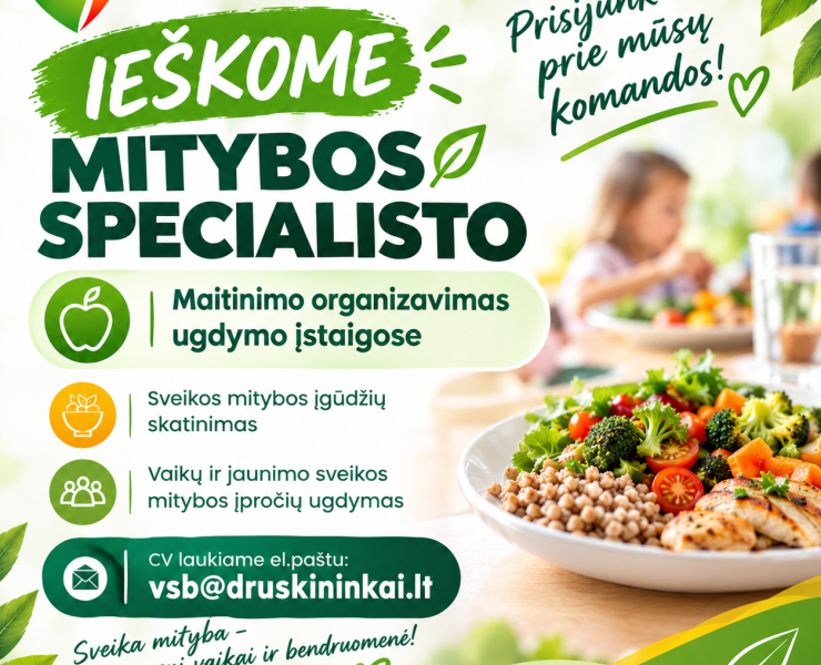 Kviečiame prisijungti mitybos specialistą