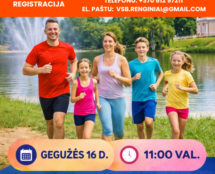 Kviečiame į šeimos bėgimą gegužės 16 dieną!