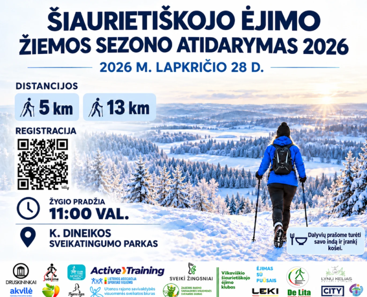 Šiaurietiškojo ėjimo žiemos sezono atidarymas 2026