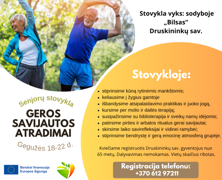 Stovykla: „Geros savijautos atradimai“