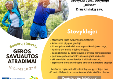 Stovykla: „Geros savijautos atradimai“