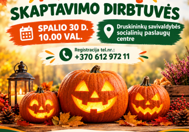 Moliūgų skaptavimo dirbtuvės