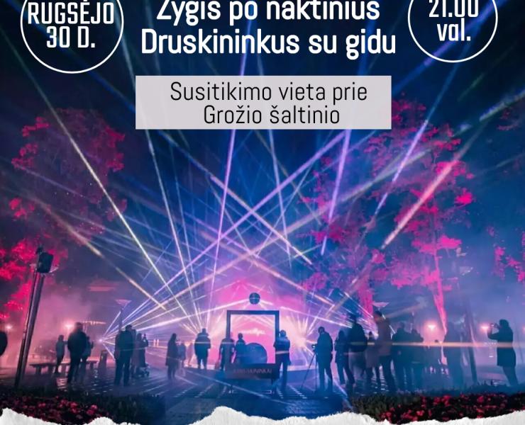 Žygis po naktinius Druskininkus su gidu